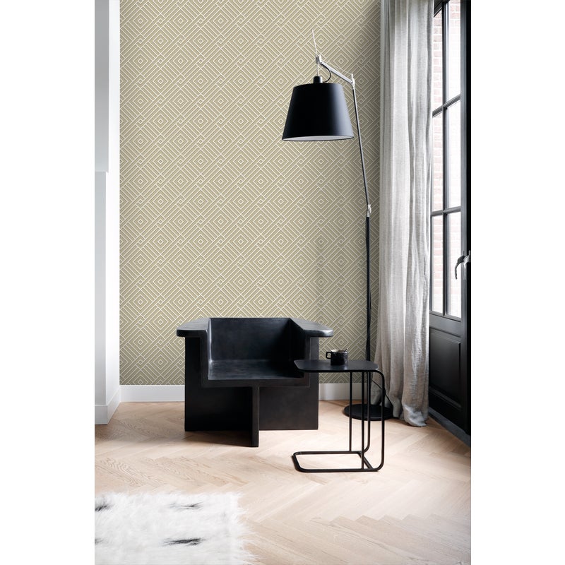 Tapeta motyw graficzny 3D beżowym - 50 x 900 cm - ORIGIN