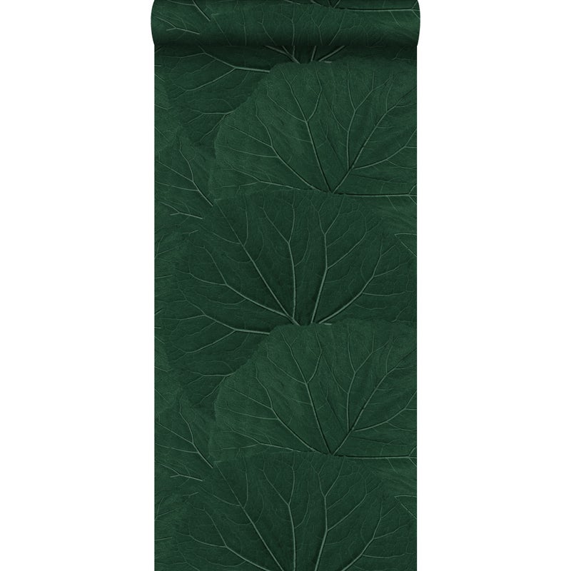 Tapeta tropikalne liście ciemnej zieleni - 53 cm x 10.05 m - WALLS4YOU