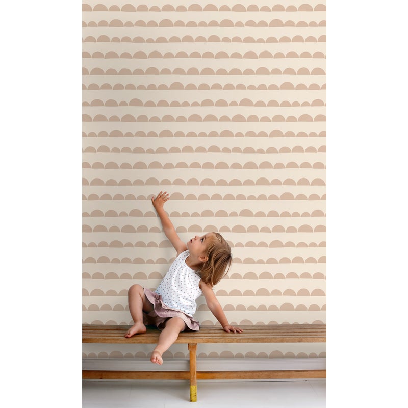 Tapeta motyw graficzny terakoty różowej - 50 x 900 cm - ESTAHOME