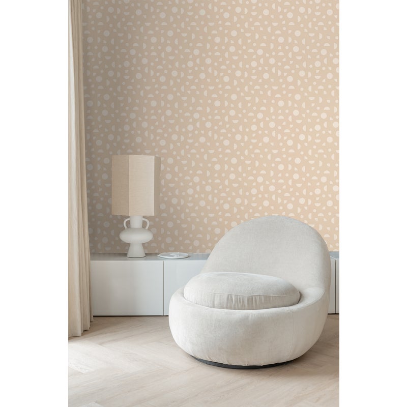 Tapeta motyw graficzny ciemny beż - 50 x 900 cm - ESTAHOME