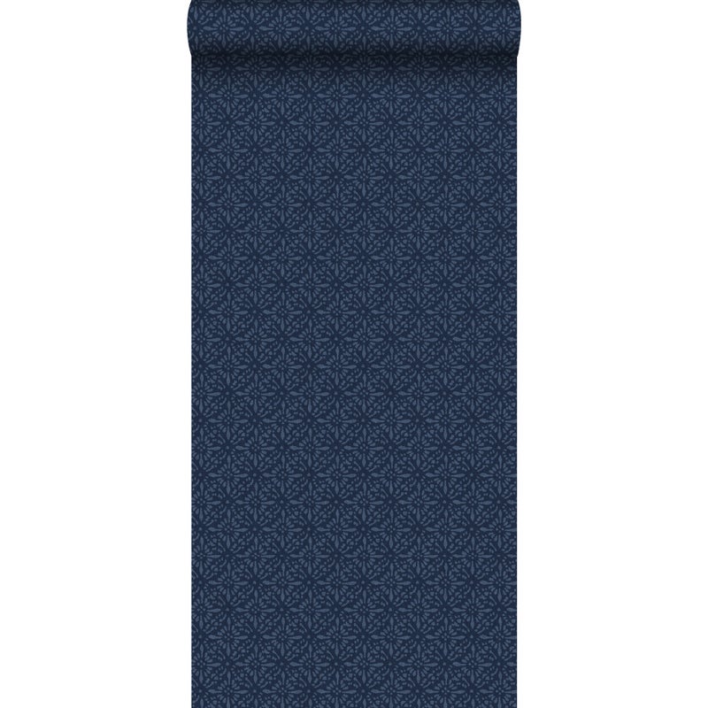 Tapeta motyw etniczny ciemnoniebieskim - 53 cm x 10.05 m - WALLS4YOU