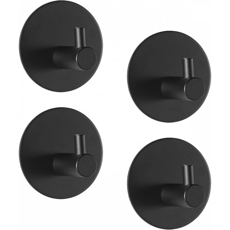 szt. haczyków samoprzylepnych 3M, samoprzylepne haczyki ścienne ze stali nierdzewnej do łazienki, maks. 7 kg, wieszak na ręczniki z taśmą klejącą, cz