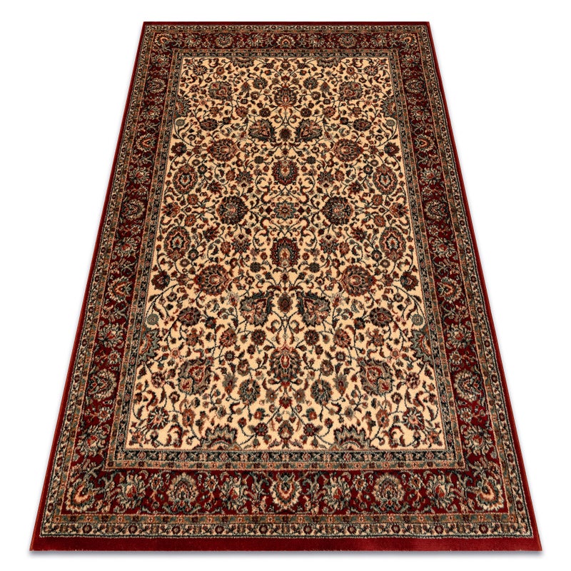 Dywan wełniany KASHQAI 4362 102 ornament beż / bordo 135x200 cm