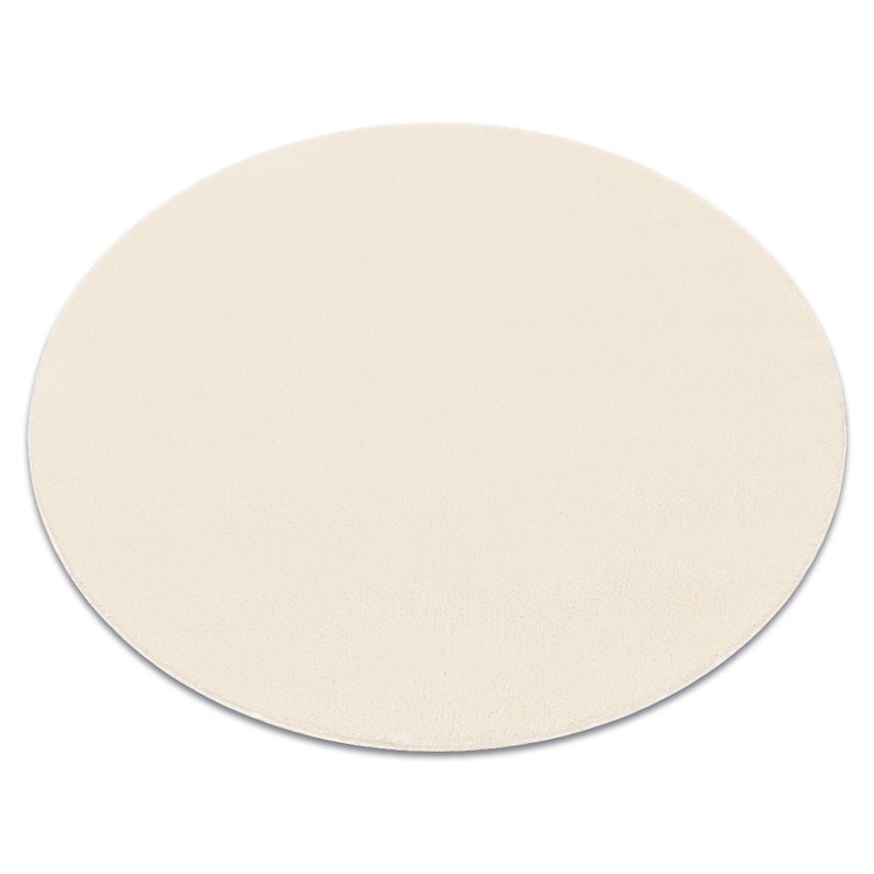 Dywan LINDO koło krem do prania, antypoślizgowy, Shaggy koło 80 cm