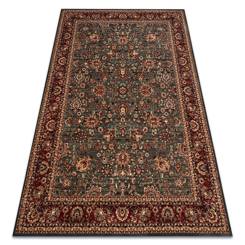 Dywan wełniany KASHQAI 4362 400 ornament zielony / bordo 135x200 cm