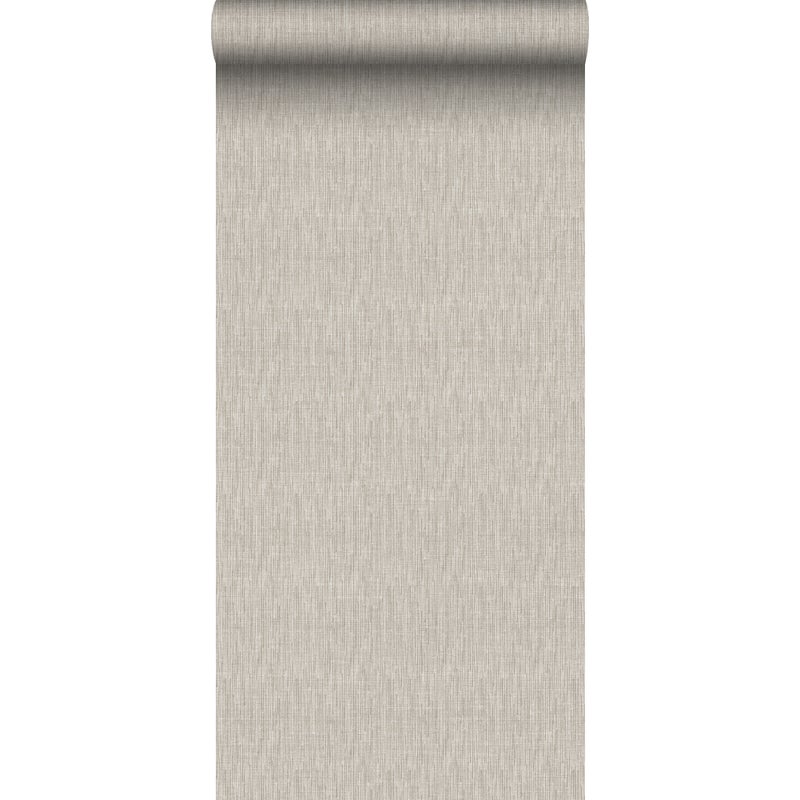 Tapeta lniana tekstura beżowym - 53 cm x 10 m - SANDERS & SANDERS