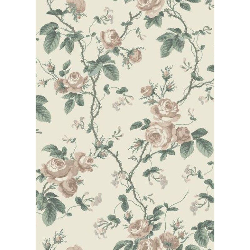 Tapeta róże beżowym - 53 cm x 10.05 m - BORASTAPETER