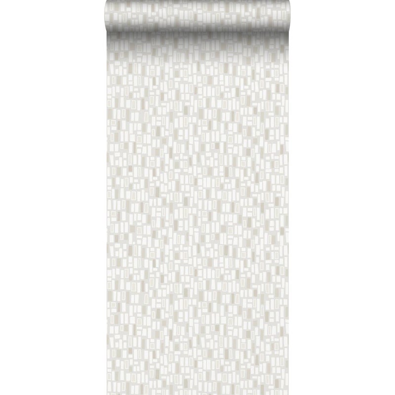 Tapeta figury geometryczne beżowym - 53 cm x 11.2 m - BORASTAPETER