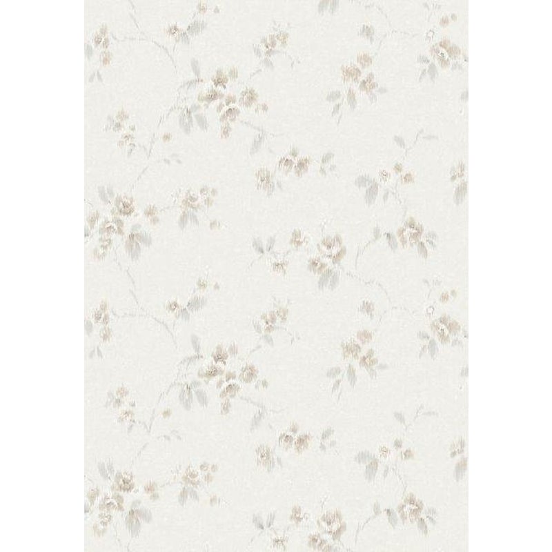 Tapeta kwiaty jasnego beżu - 53 cm x 10.05 m - BORASTAPETER