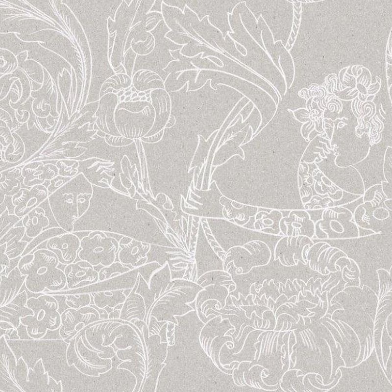 Tapeta ludzkie sylwetki szarymIbiałym - 49 cm x 10.05 m - BORASTAPETER