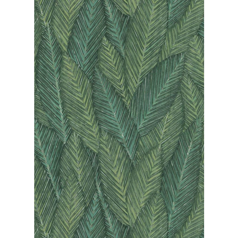 Tapeta tropikalne liście szaro-niebieskimIzielonym - 53 cm x 10.05 m - ERISMANN
