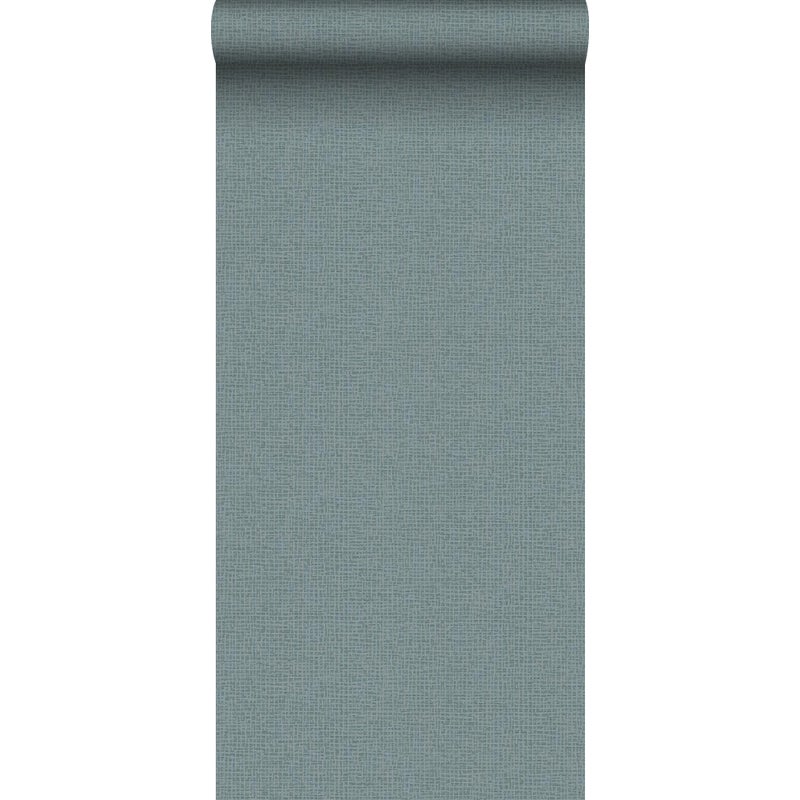 Tapeta lniana tekstura szaro-niebieskim - 53 cm x 10.05 m - BORASTAPETER