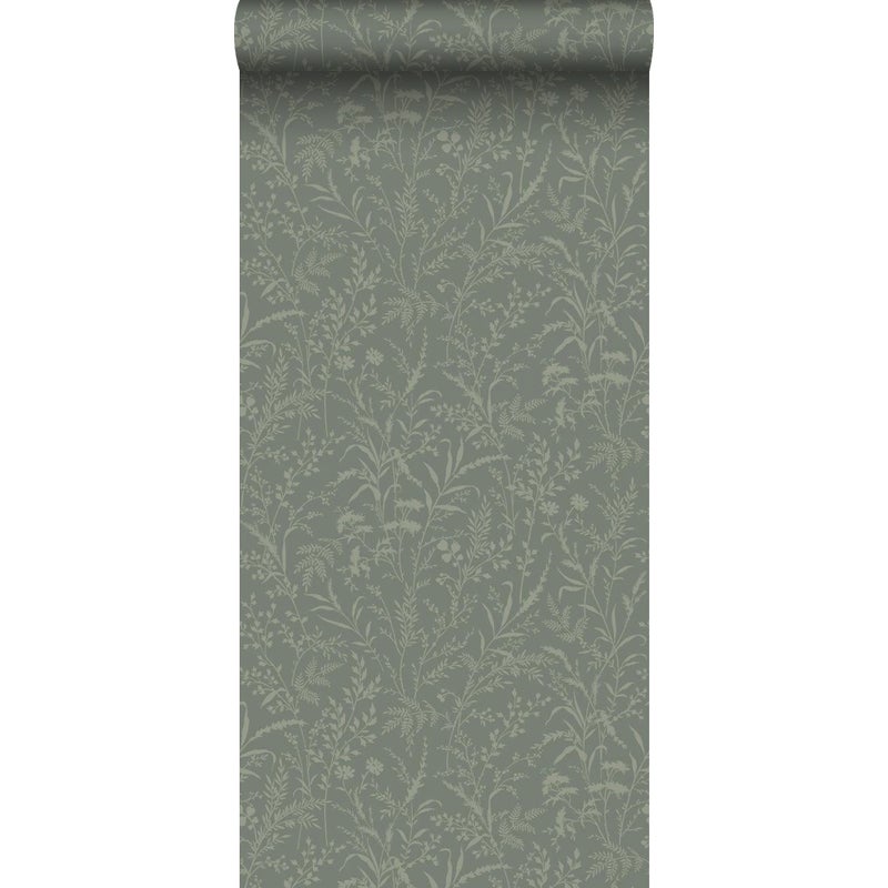Tapeta kwiaty polne zielonym - 53 cm x 11.2 m - BORASTAPETER