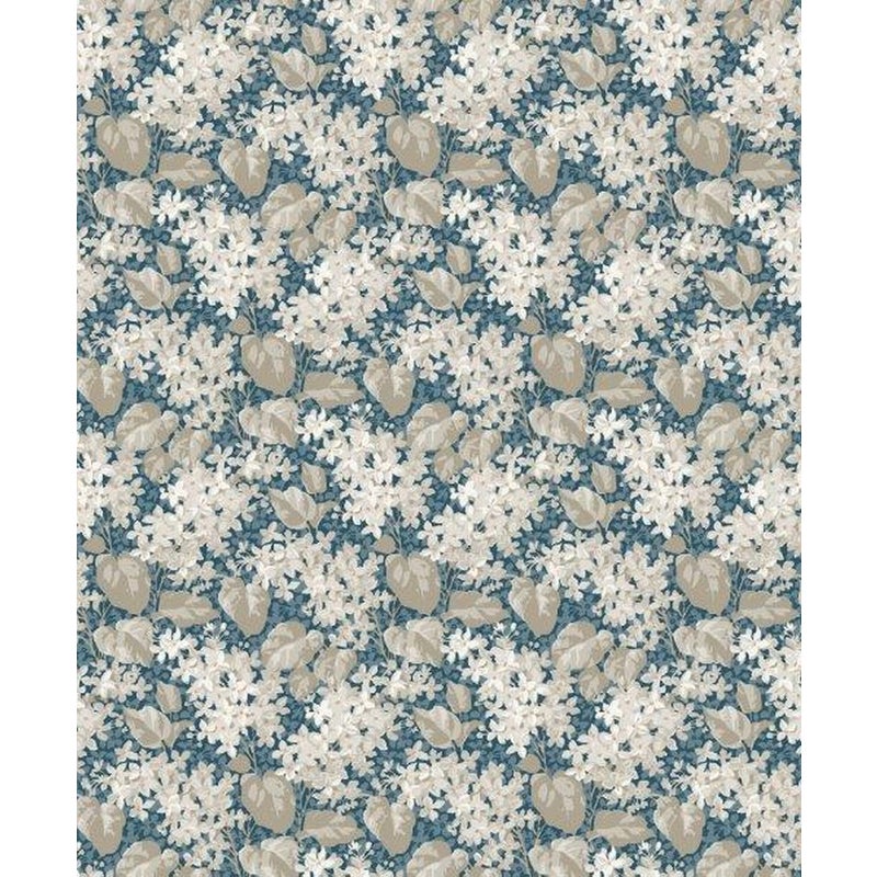 Tapeta kwiaty turkusowymIbiałym - 53 cm x 10.05 m - BORASTAPETER