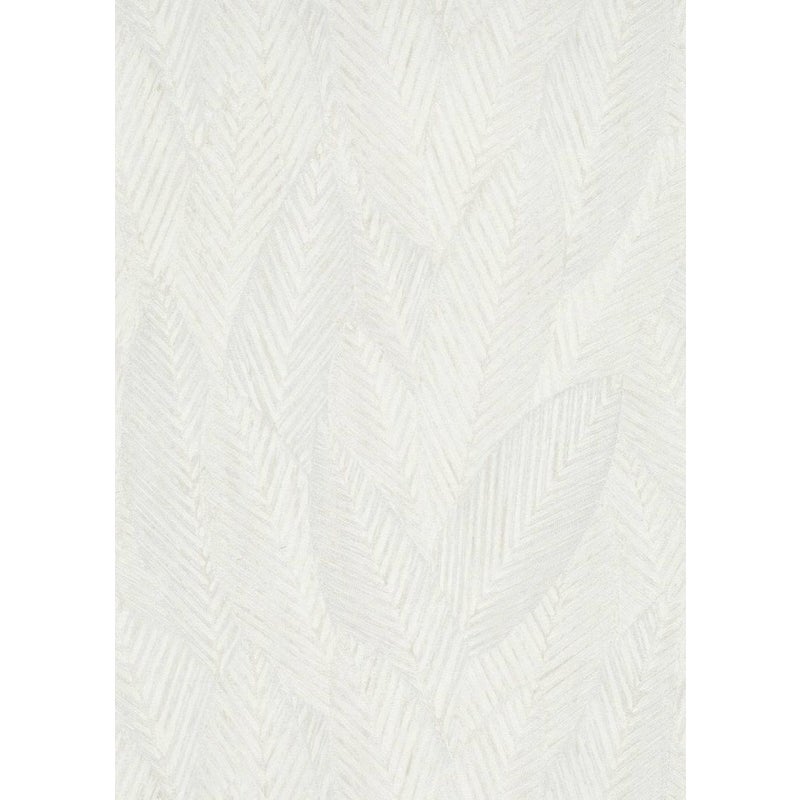 Tapeta tropikalne liście białym - 53 cm x 10.05 m - ERISMANN