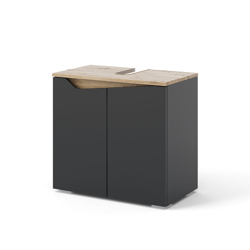 Vicco Szafka pod umywalkę Marelle, Antracyt/Artisan, 60 x 57.5 cm z 2 drzwiami