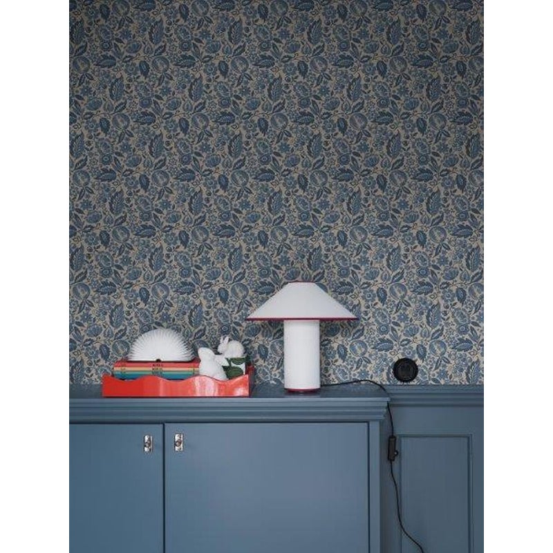 Tapeta kwiaty szaro-niebieskim - 53 cm x 10.05 m - BORASTAPETER