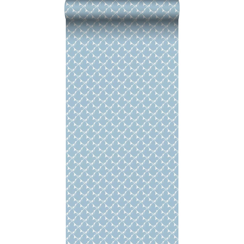 Tapeta ptaki szaro-niebieskim - 53 cm x 10.05 m - BORASTAPETER