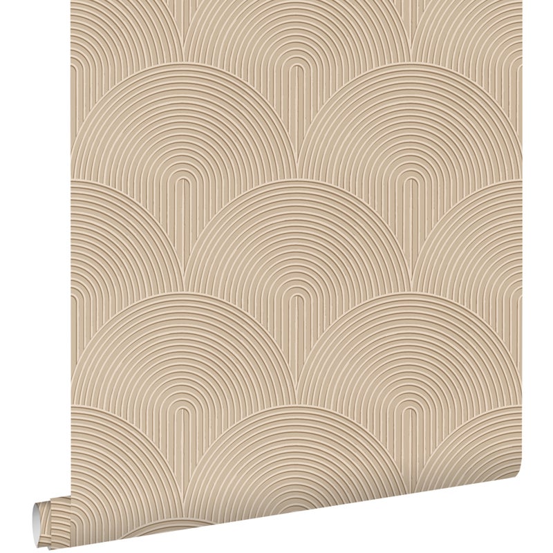 Tapeta Motyw 3D ciemny beż - 50 x 900 cm - ESTAHOME