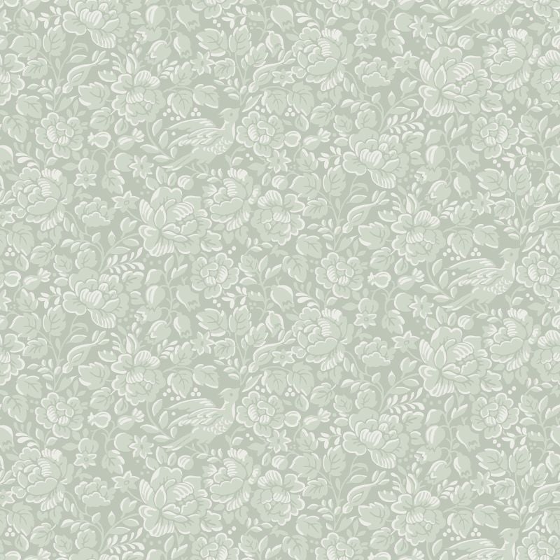 Tapeta kwiaty zielonym - 53 cm x 10.05 m - DURO