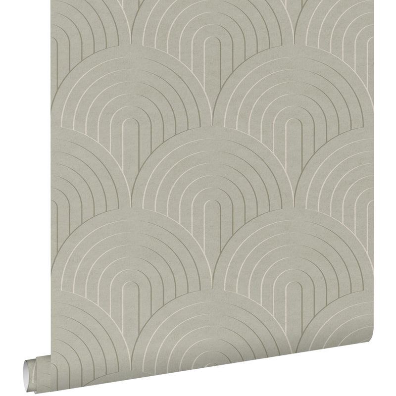 Tapeta Motyw 3D szaro zielonym - 53 cm x 10.05 m - ESTAHOME