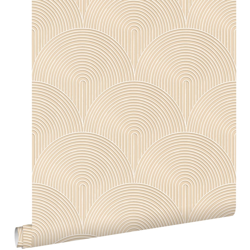 Tapeta Motyw 3D ciepły beż - 50 x 900 cm - ESTAHOME