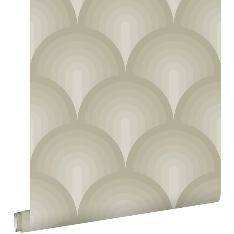 Tapeta Motyw 3D szaro-oliwkowym - 50 x 900 cm - ESTAHOME