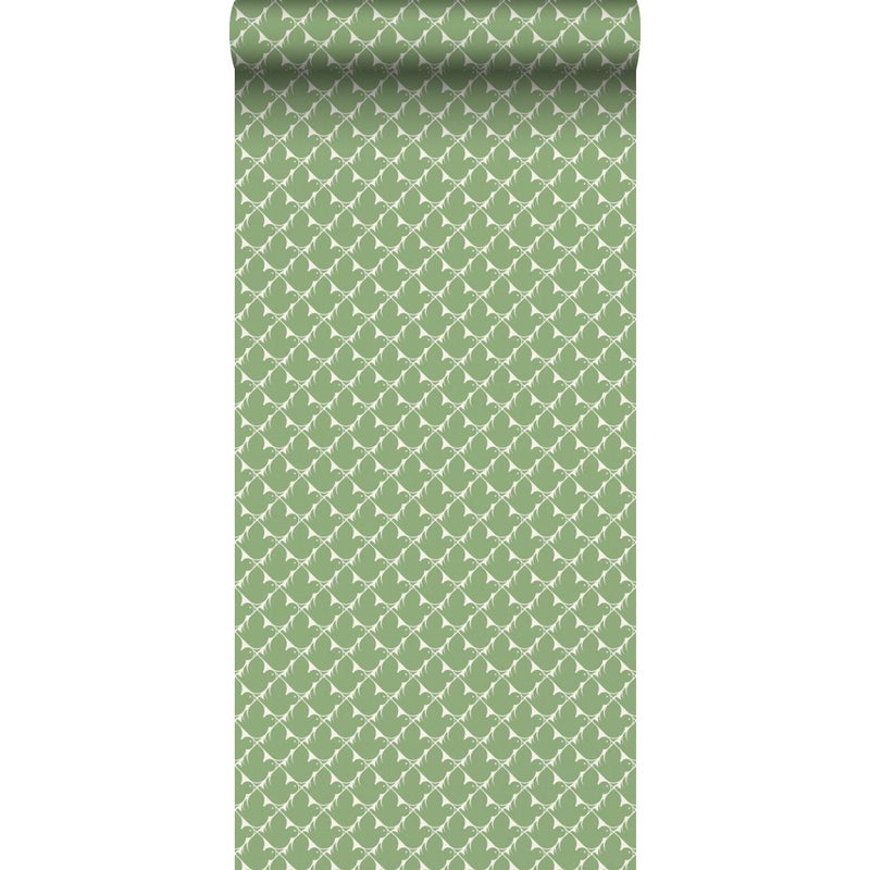Tapeta ptaki zielonym - 53 cm x 10.05 m - BORASTAPETER