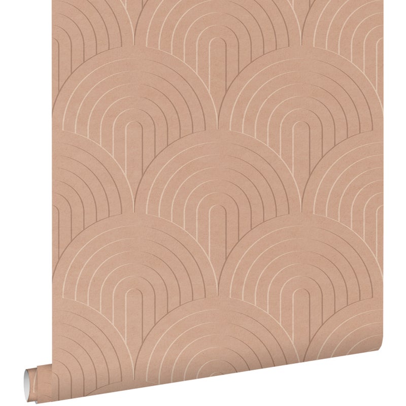 Tapeta Motyw 3D terakoty różowej - 53 cm x 10.05 m - ESTAHOME