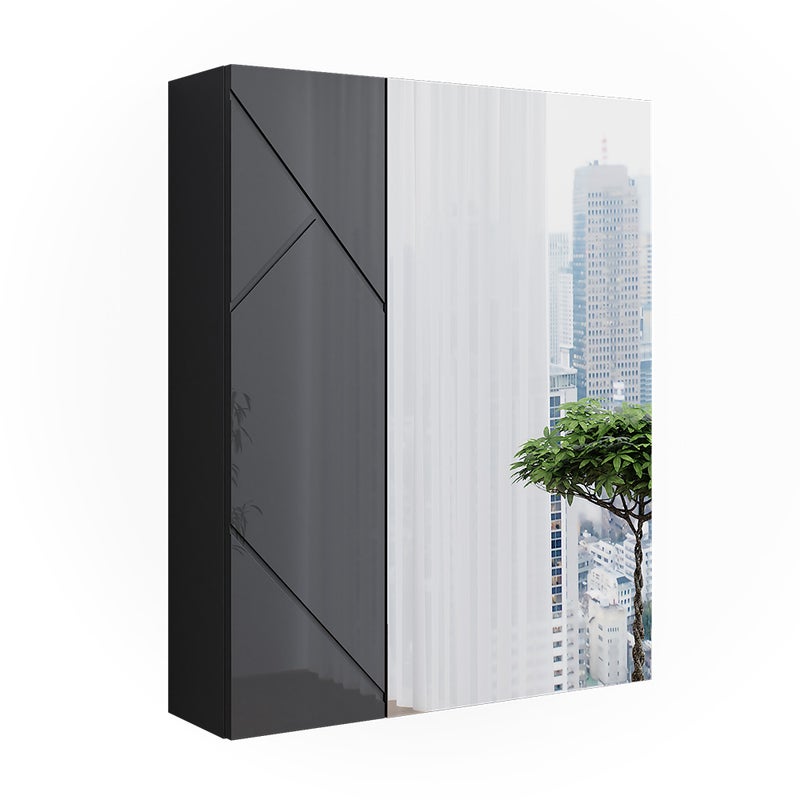 Vicco Szafka łazienkowa z lustrem Irma, Antracyt wysoki połysk/antracyt, 60 x 75 cm