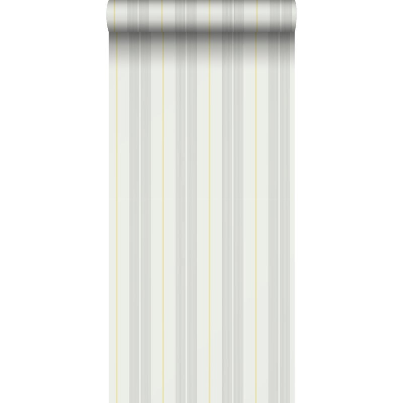 Tapeta paski szarymIżółtym - 53 cm x 10.05 m - SANDERS & SANDERS