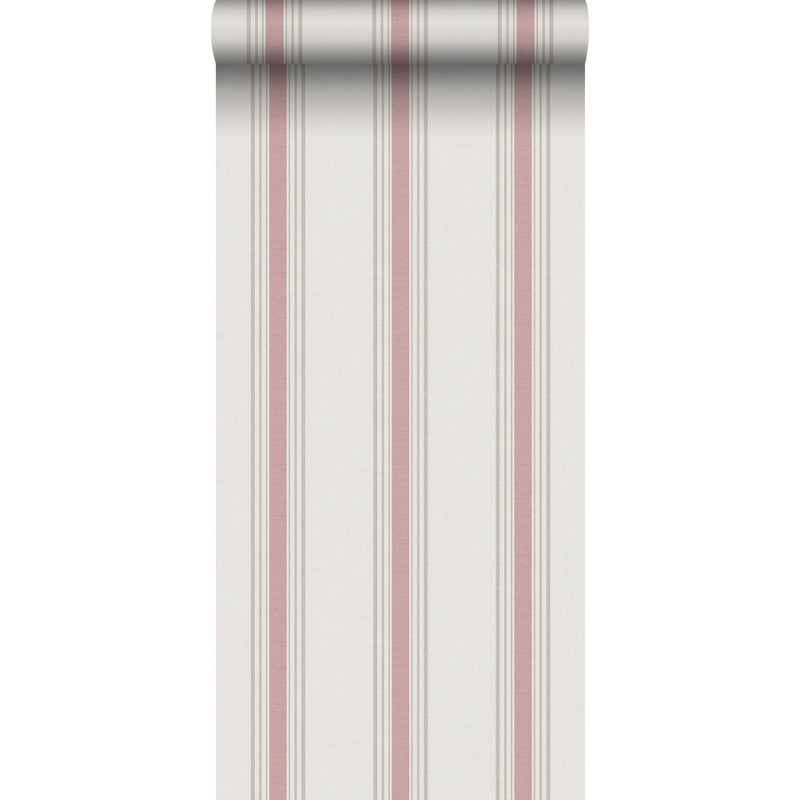 Tapeta paski czerwonymIszarym - 53 cm x 10.05 m - SANDERS & SANDERS