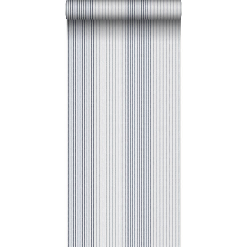 Tapeta paski ciemnoniebieskimIszarym - 53 cm x 10.05 m - SANDERS & SANDERS