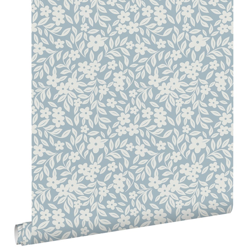 Tapeta kwiaty niebieskim - 50 x 900 cm - ESTAHOME