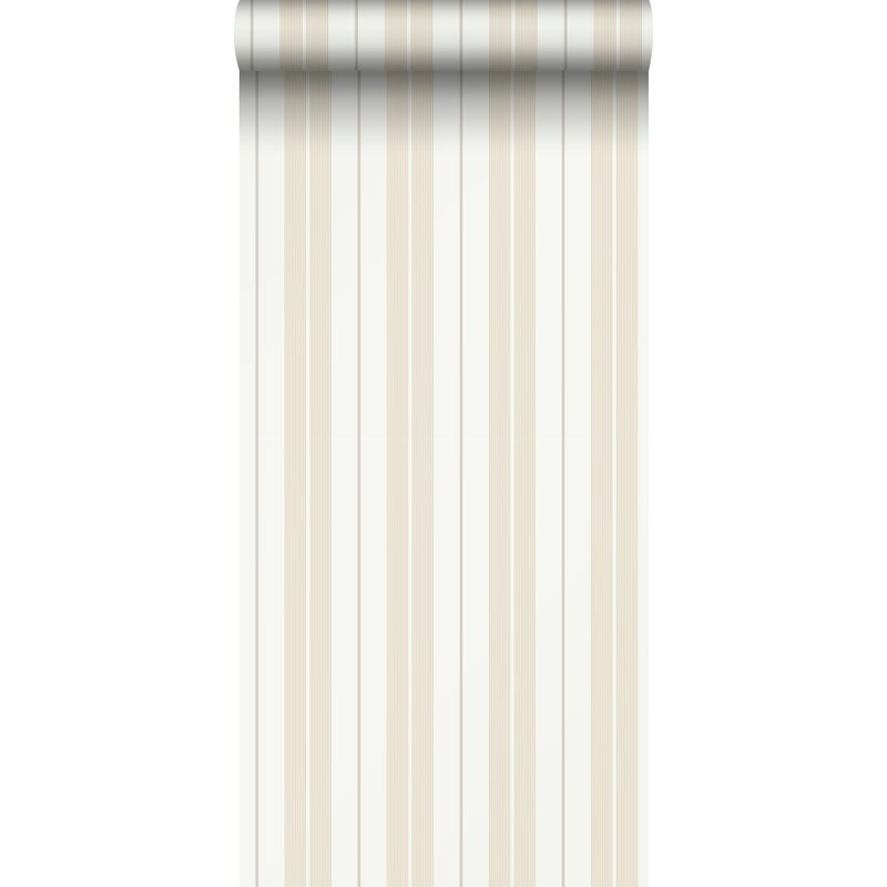 Tapeta paski żółtymIbeżowym - 53 cm x 10.05 m - SANDERS & SANDERS
