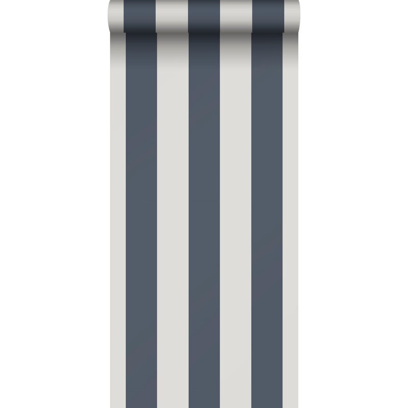 Tapeta paski ciemnoniebieskimIszarym - 53 cm x 10.05 m - SANDERS & SANDERS