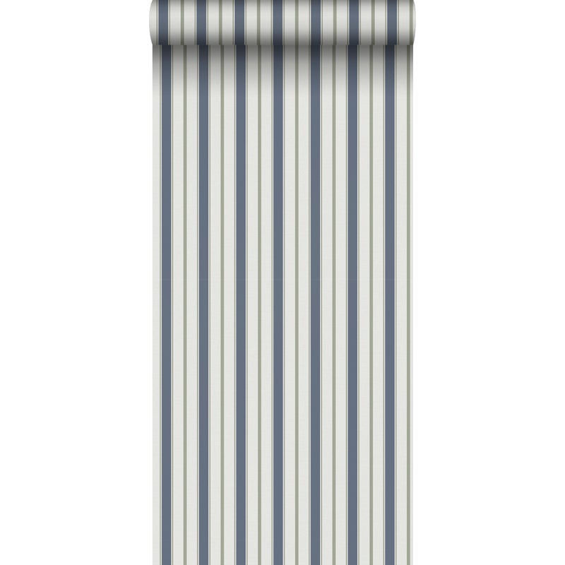 Tapeta paski ciemnoniebieskimIszarym - 53 cm x 10.05 m - SANDERS & SANDERS