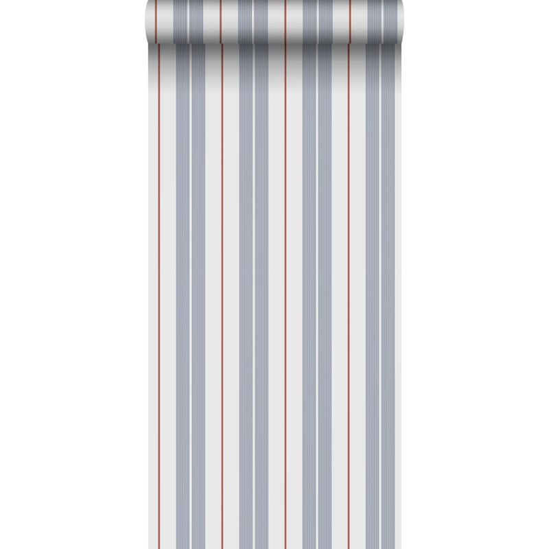 Tapeta paski niebieskim,czerwonymIbiałym - 53 cm x 10.05 m - SANDERS & SANDERS