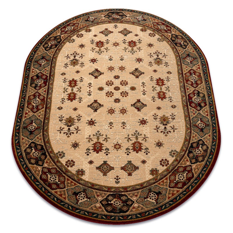 Dywan wełniany OMEGA owal TAROS orientalny rudy 2 terakota 200x300 cm