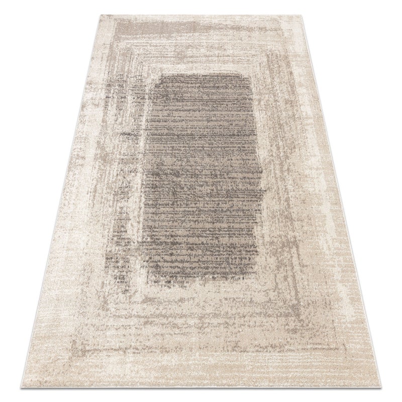 Dywan FUSION 8256 krem / beż - Ramka, vintage, nowoczesny, abstrakcyjny 240x330 cm