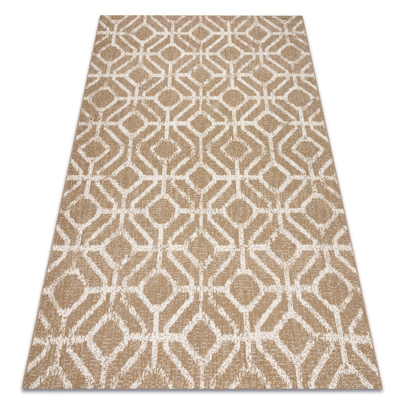 Dywan sizal FLAT 48957265 Geometryczny ROMBY naturalny beż sznurkowy 160x230 cm