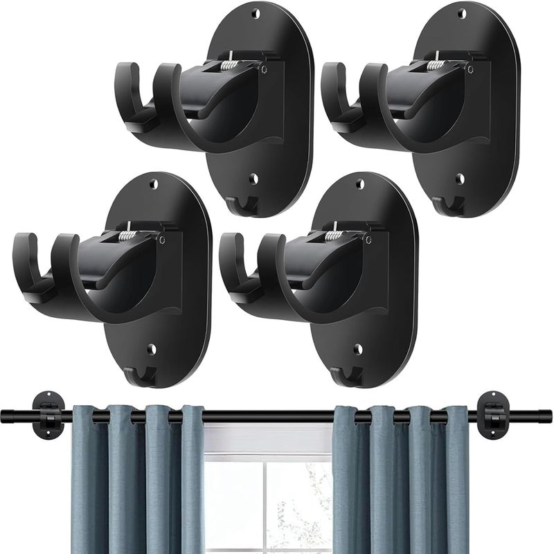 2 pary haczyków do zasłon bez wiercenia, regulowane podwiązki do zasłon bez wiercenia, samoprzylepne wsporniki do karniszy bez wiercenia
