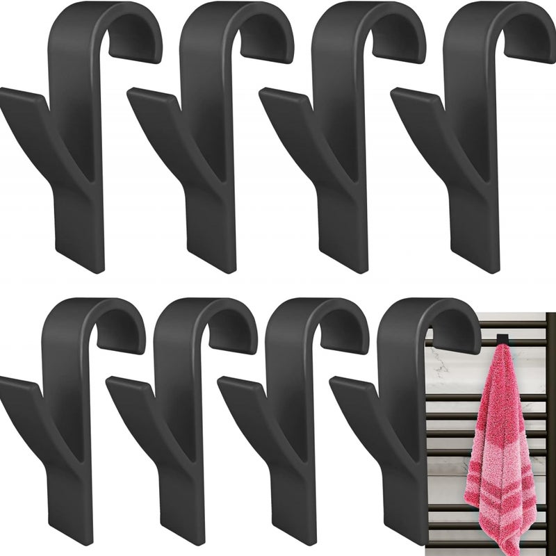 sztuk czarnych wieszaków na ręczniki na kaloryfer - białe wieszaki na ręczniki - wieszaki na ręczniki kąpielowe