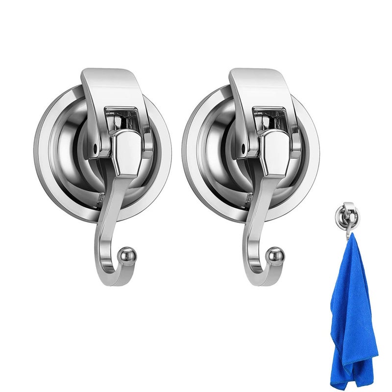 2 sztuki mocnych haczyków z przyssawkami próżniowymi – wieszaki na ręczniki – nie wymagają wiercenia – do sypialni i łazienki