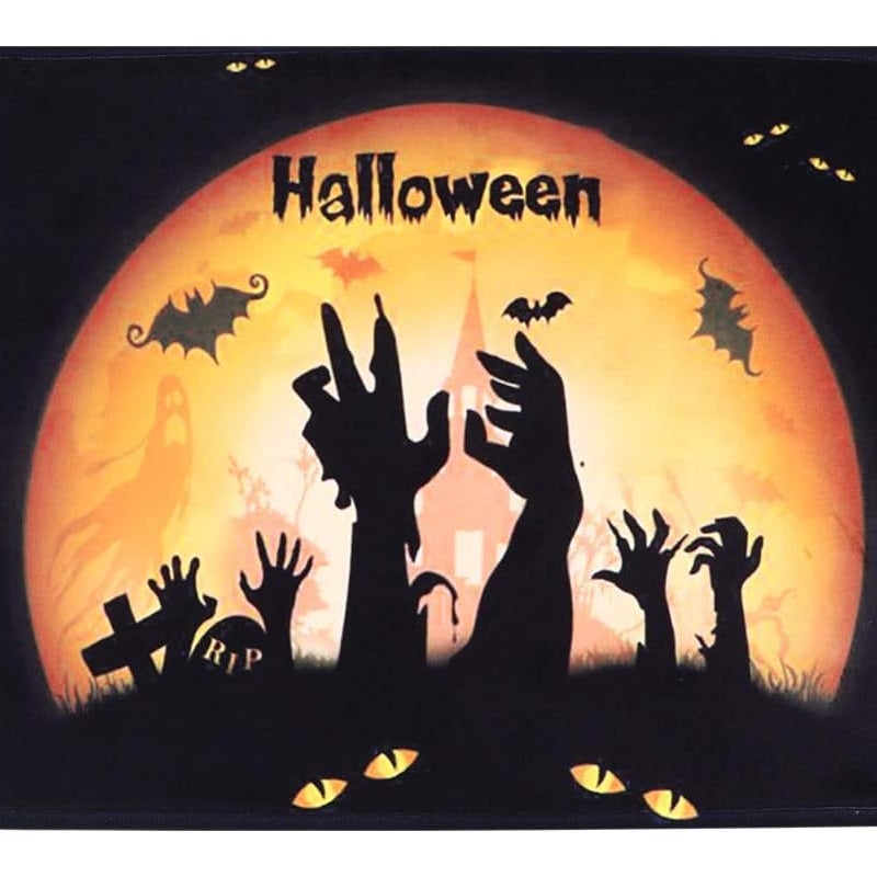 sztuka antypoślizgowa mata na Halloween, kreatywna wycieraczka do kuchni i łazienki, dekoracja na imprezę