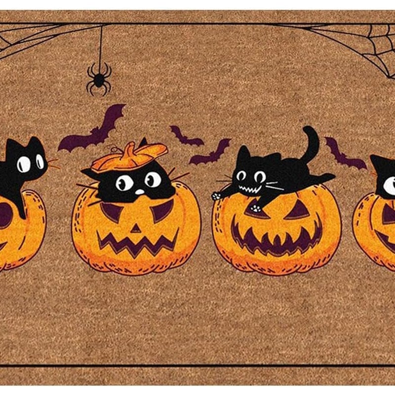 Uniwersalna mata na Halloween, wycieraczka na Halloween - mata podłogowa - antypoślizgowa wycieraczka - dekoracyjna mata na drzwi wejściowe na Hallowe