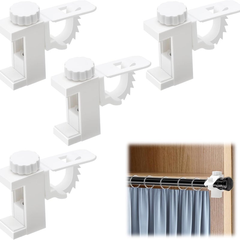 4-częściowe uchwyty zaciskowe do karniszy, regulowane wsporniki do karniszy, uchwyty mocujące do karniszy