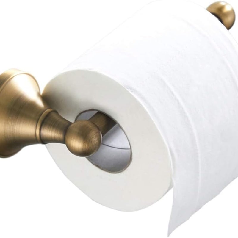 Antyczny uchwyt na papier toaletowy, mosiężny uchwyt na papier kuchenny, ścienny uchwyt na papier toaletowy do łazienki i kuchni, szczotkowany brąz