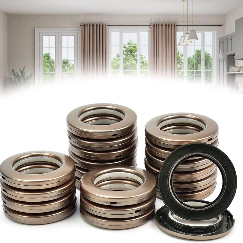 20 szt. kółek do zasłon, 43 mm klipsy do zasłon, plastikowe kółka do zasłon z klipsem do karniszy