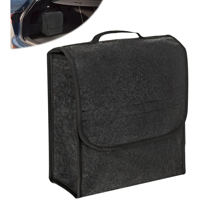 Torba narzędziowa do bagażnika samochodowego 30 x 17 x 29 cm, filcowy organizer do bagażnika z uchwytem do przenoszenia, pudełko do przechowywania